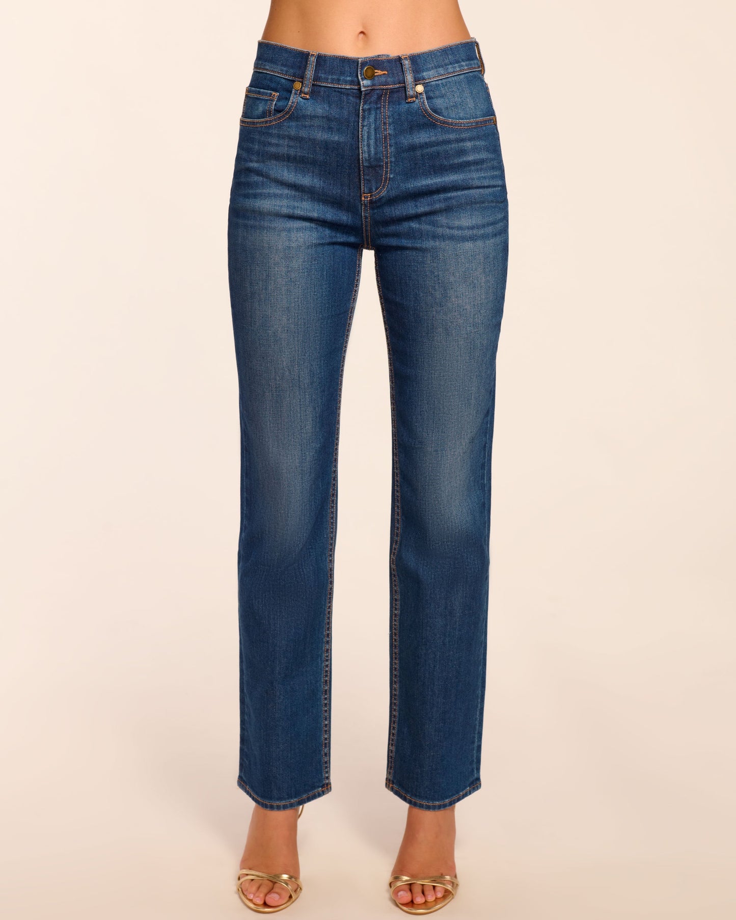 Claudia 5-Pocket High-Rise Straight Leg Jean