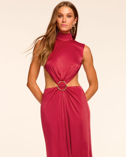 Charles Jersey Cut Out Open Back Maxi Dress