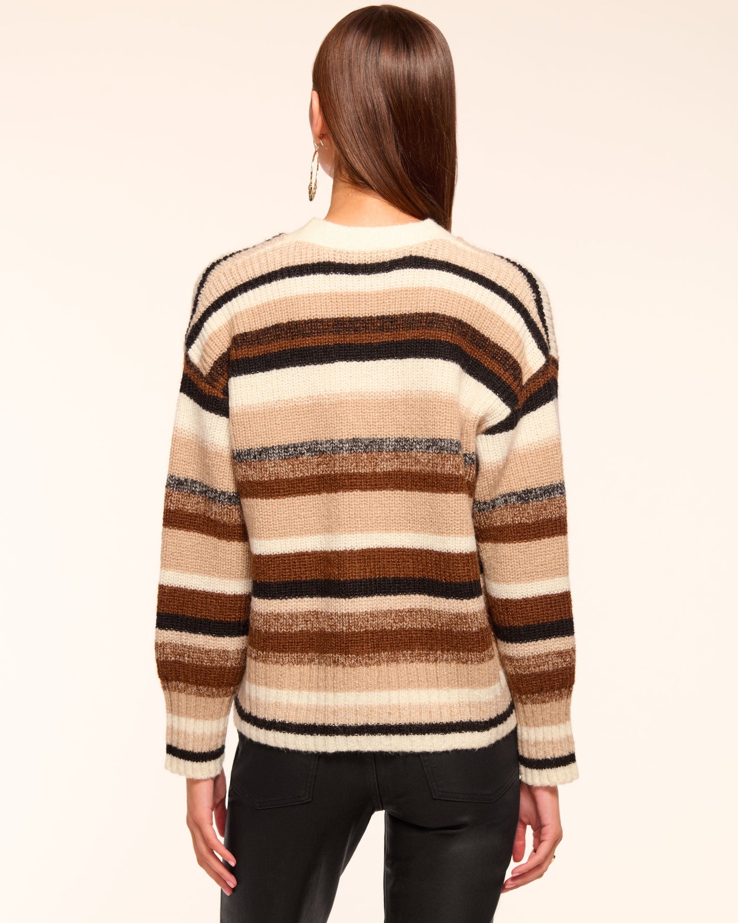 Caroline Striped Cardigan Sweater