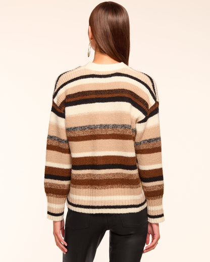 Caroline Striped Cardigan Sweater