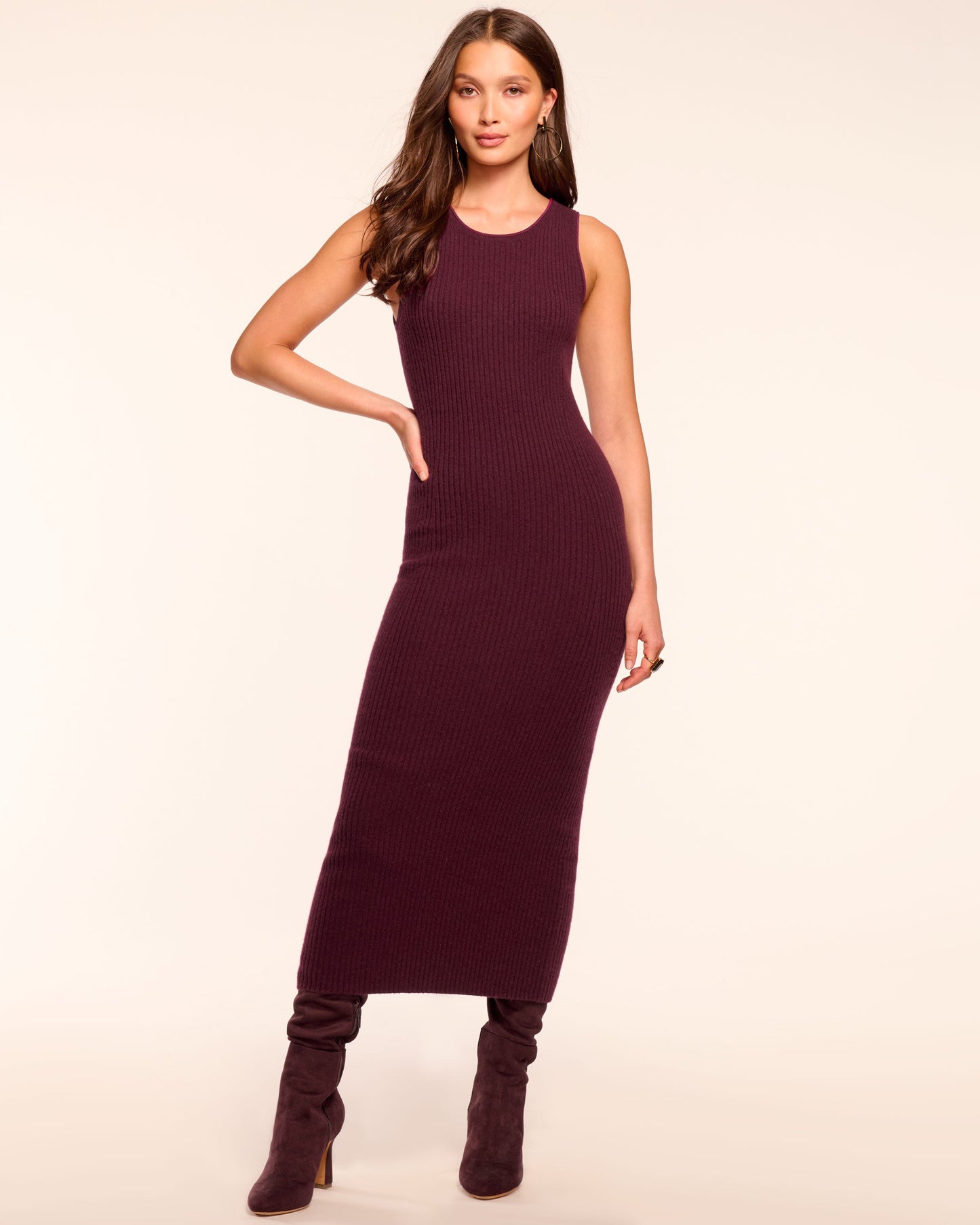 Charlotte Cashmere Midi Dress | BLACKBERRY
