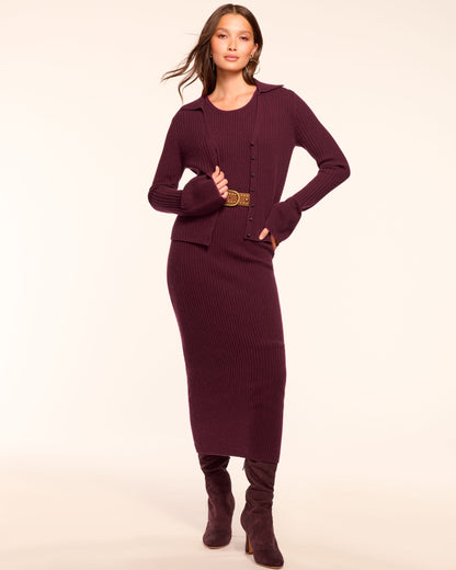 Charlotte Cashmere Midi Dress | BLACKBERRY