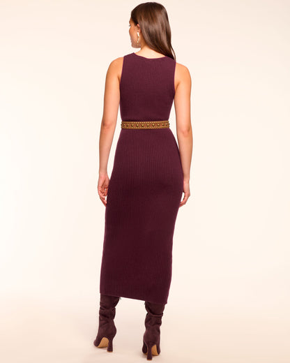 Charlotte Cashmere Midi Dress | BLACKBERRY