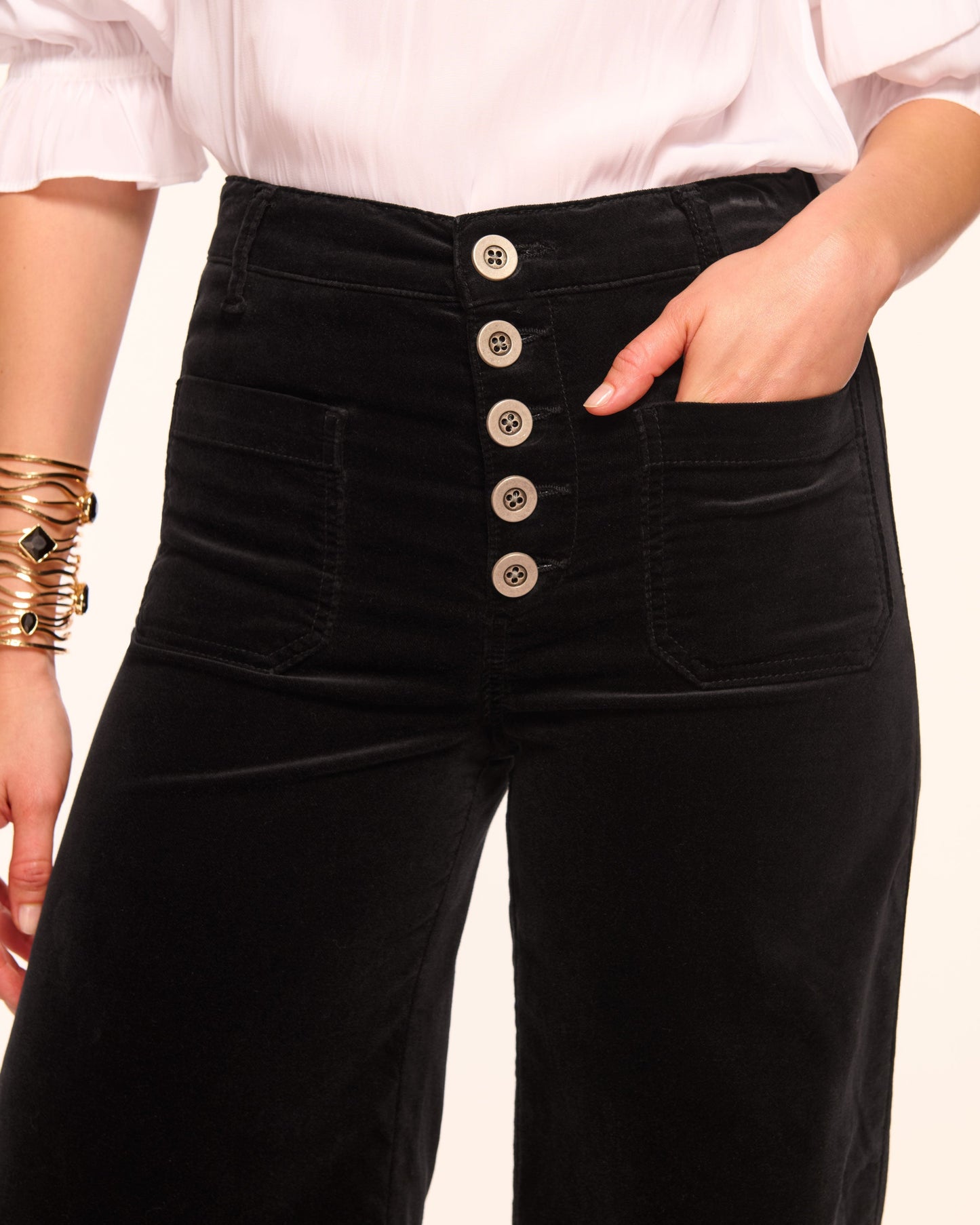 Cindy Velvet Wide Leg Jean