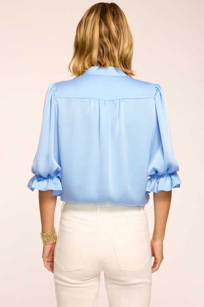 Dina Button Down Bodysuit | BAZAAR BLUE