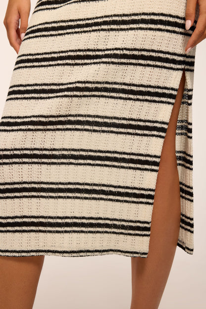 Chet Striped Knit Midi Dress