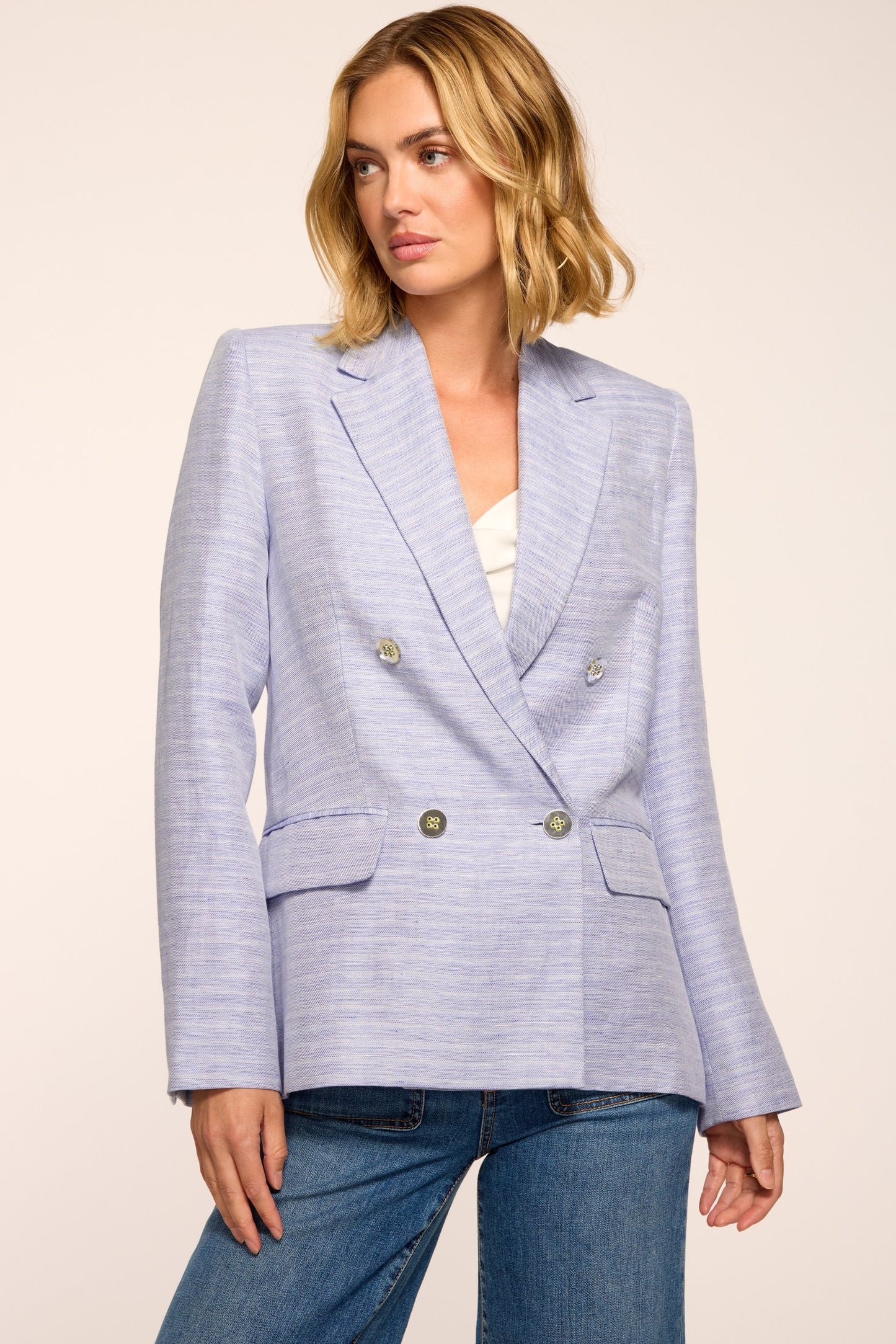 Callie Textured Linen Blazer