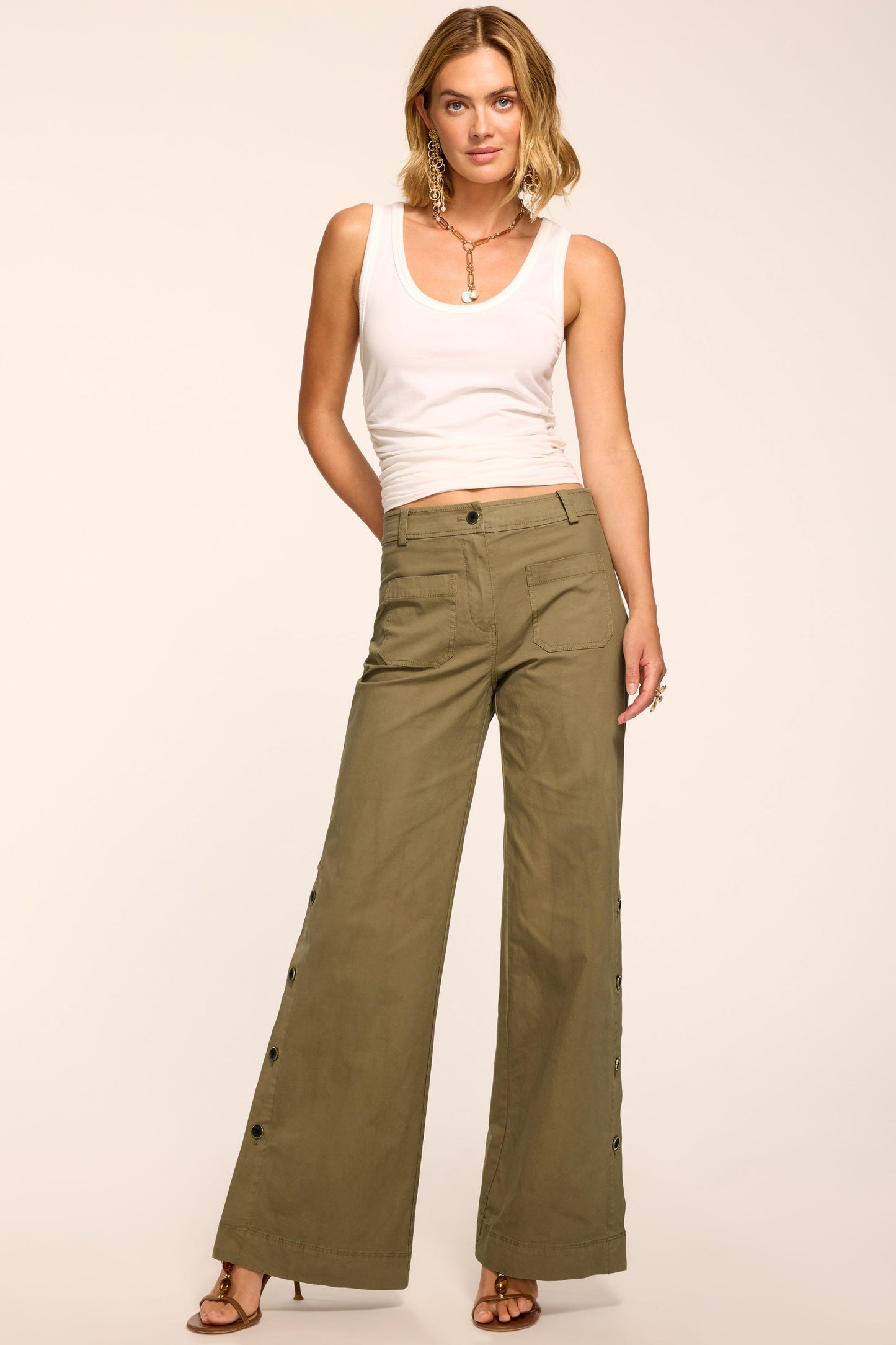 Giselle Canvas Wide Leg Pant