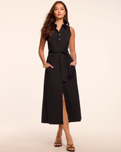 Darcey Cotton Poplin Sleeveless Midi Dress