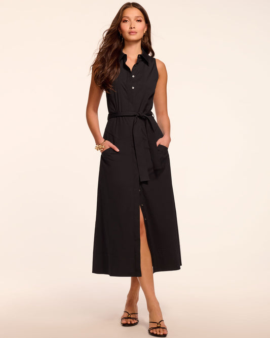 Darcey Cotton Poplin Sleeveless Midi Dress
