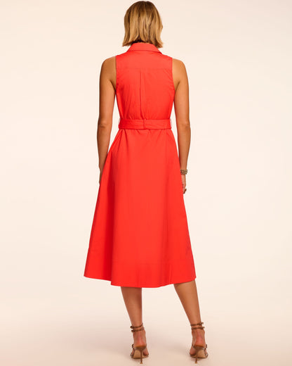 Darcey Cotton Poplin Sleeveless Midi Dress