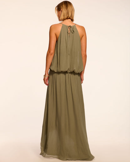 Ambar Draped V-Neck Maxi Dress