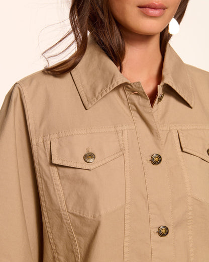 Beatrice Canvas Jacket | SANDSTONE