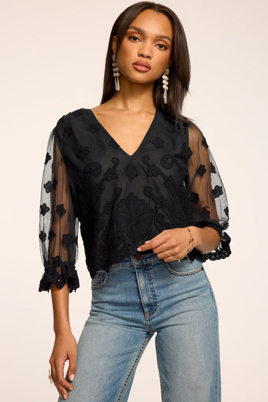 Esmeralda Embroidered Top