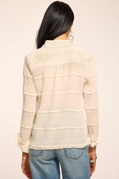 Estelle Embellished Button Down Top
