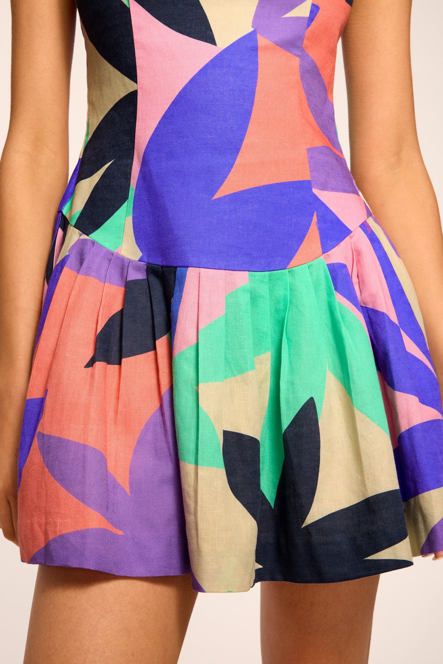 Everleigh Printed Linen Mini Dress