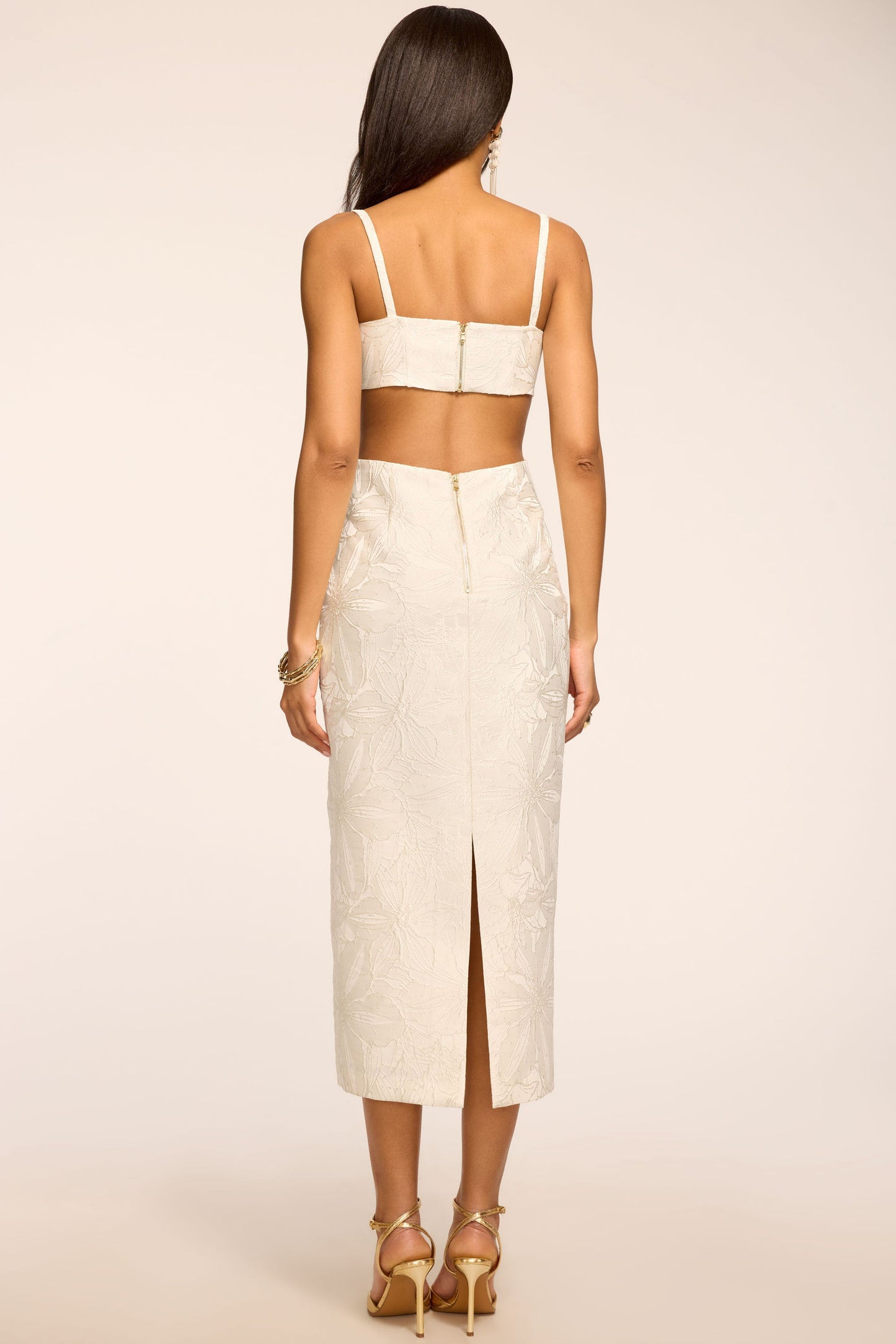 Eira Jacquard Cutout Midi Dress