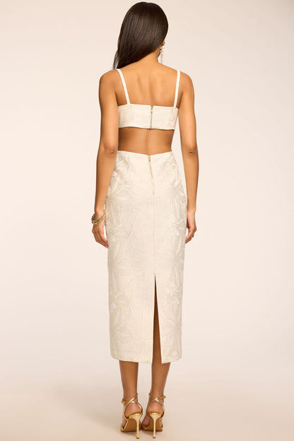 Eira Jacquard Cutout Midi Dress