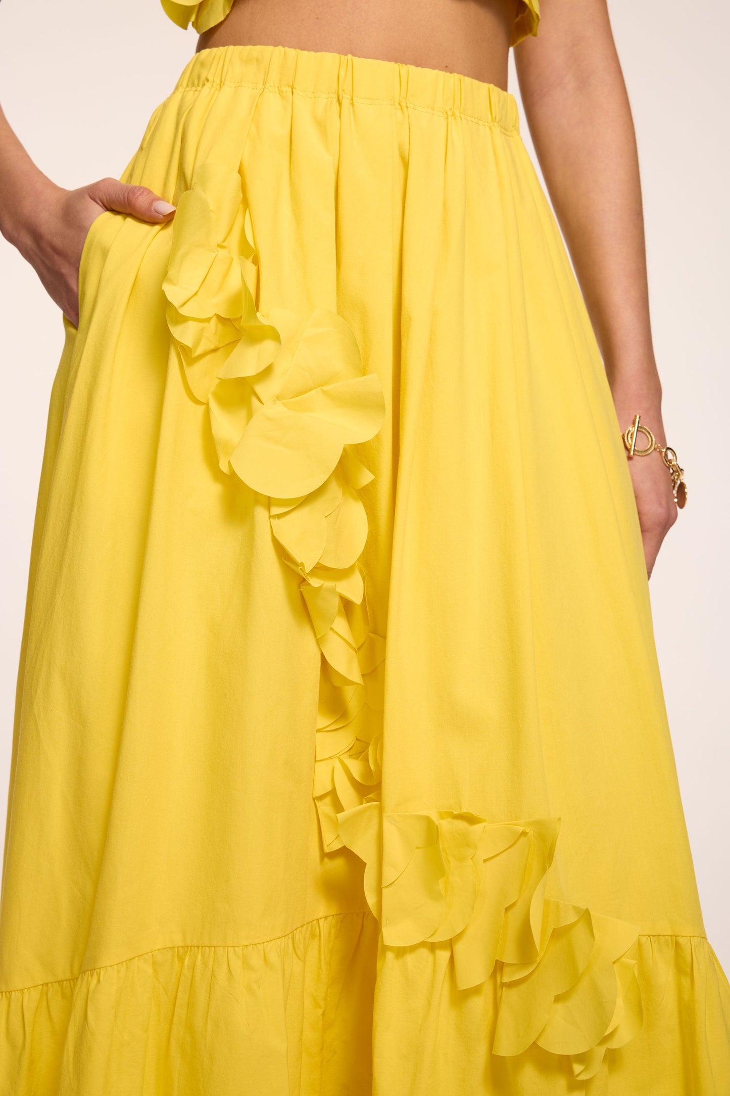 Bridget Embellished Cotton Midi Skirt