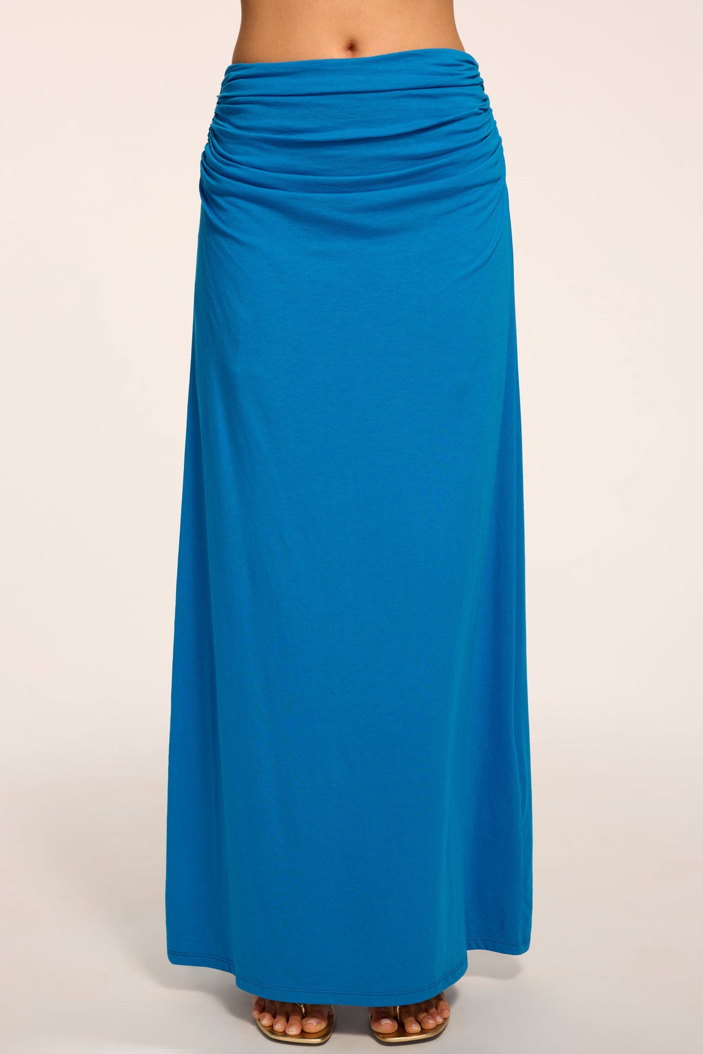 Brooklyn Ruched Jersey Maxi Skirt