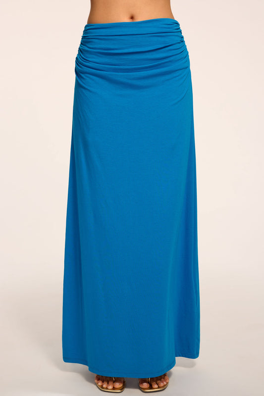 Brooklyn Ruched Jersey Maxi Skirt