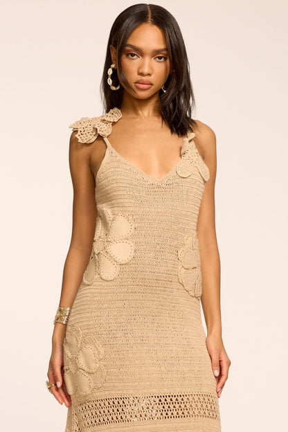 Camille Crochet Knit Midi Dress
