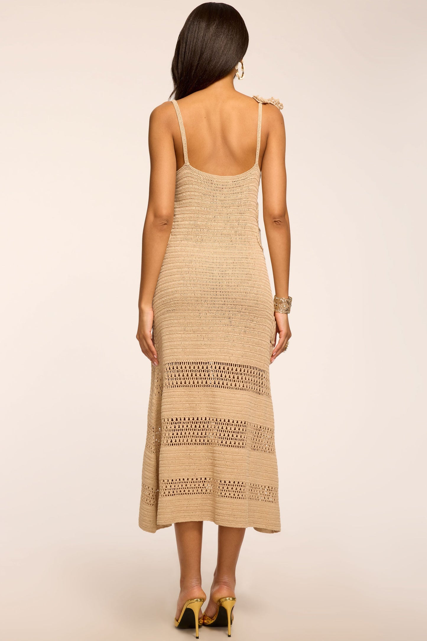 Camille Crochet Knit Midi Dress