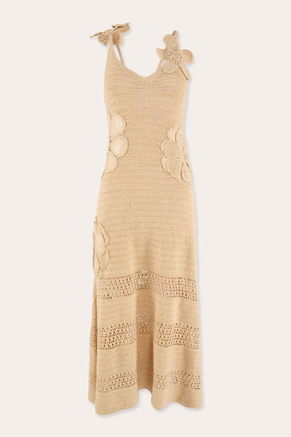 Camille Crochet Knit Midi Dress