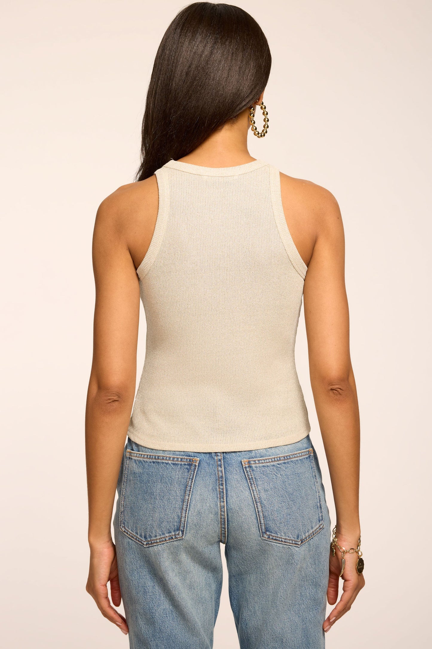 Ella Lurex Knit Tank Top