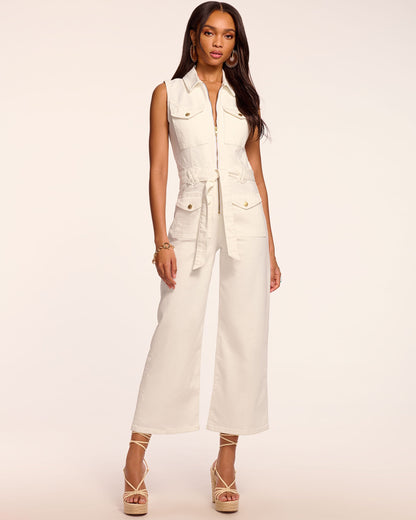 Bell Sleeveless Denim Jumpsuit