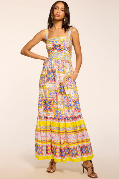Alora Printed Cotton Maxi Dress