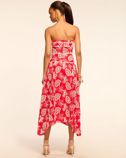 Blanca Strapless Embroidered Maxi Dress