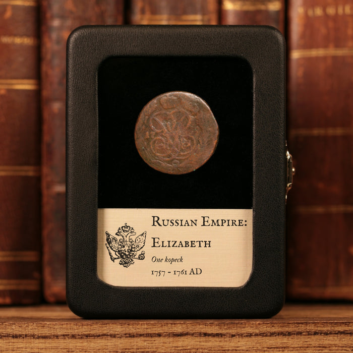 Russian Empire, Empress Elizabeth, Copper 1 Kopeck - 1757 to 1761 CE - Russian Empire