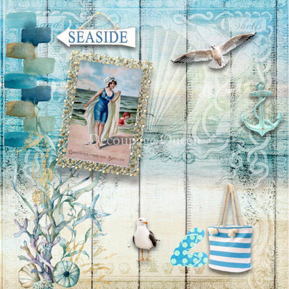Seaside Greetings Scrapbook Set, Decoupage Queen 05