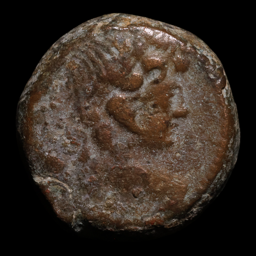 Seleucid Empire, King Antiochus VII Euergete, AE Unit, Eros (Love God) & Isis - 139 to 138 BCE - Greek World