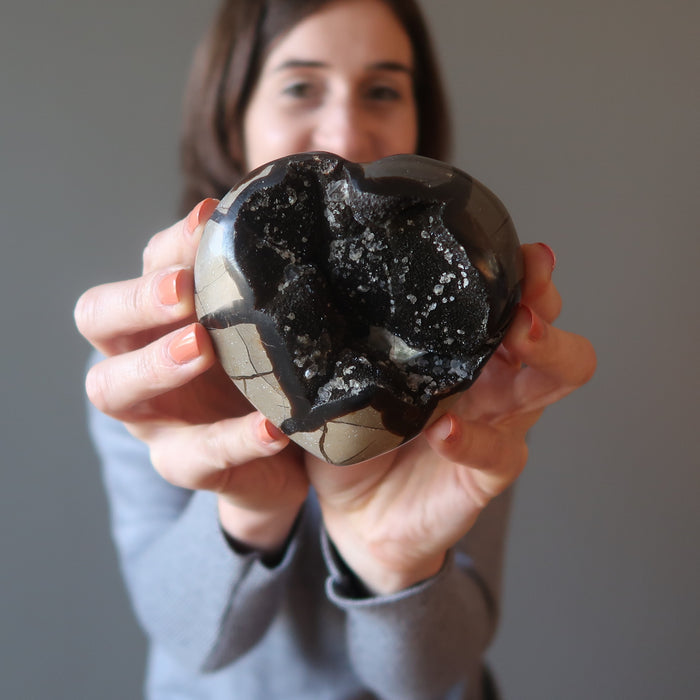 Septarian Heart Passion of the Dragon Stone Geode Cluster