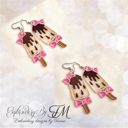 Set earrings summer TM/4x4 hoop
