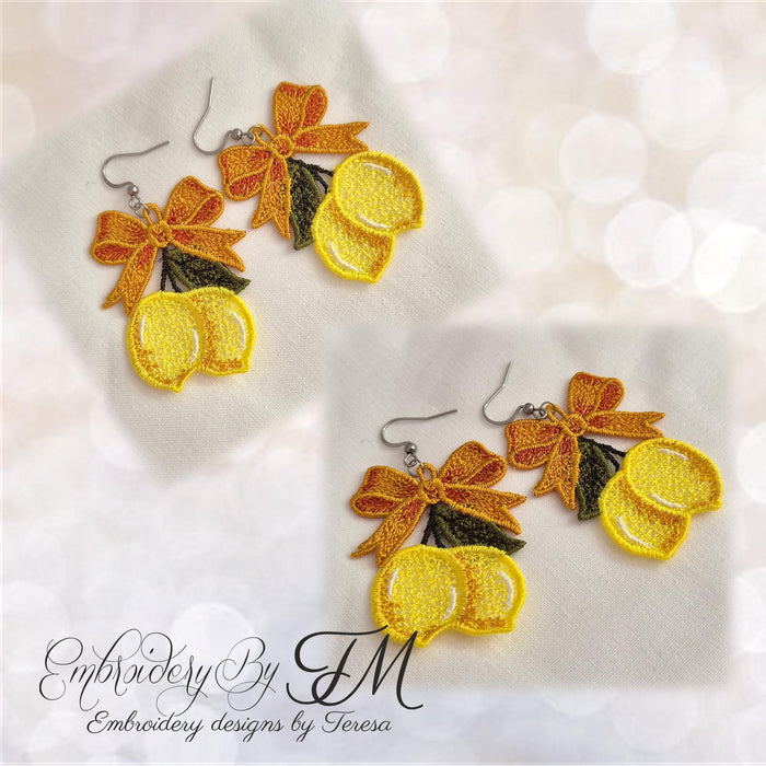 Set earrings summer TM/4x4 hoop