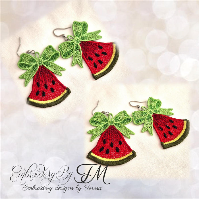 Set earrings summer TM/4x4 hoop