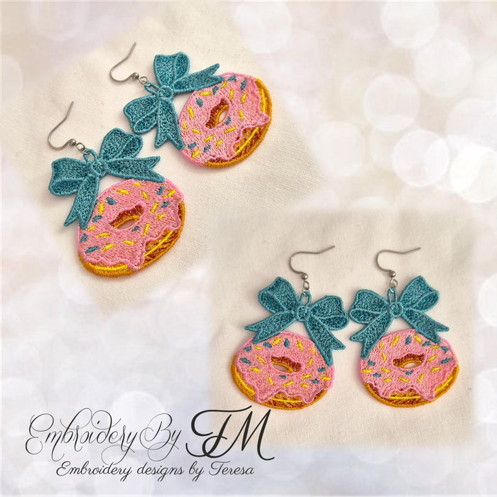 Set earrings summer TM/4x4 hoop