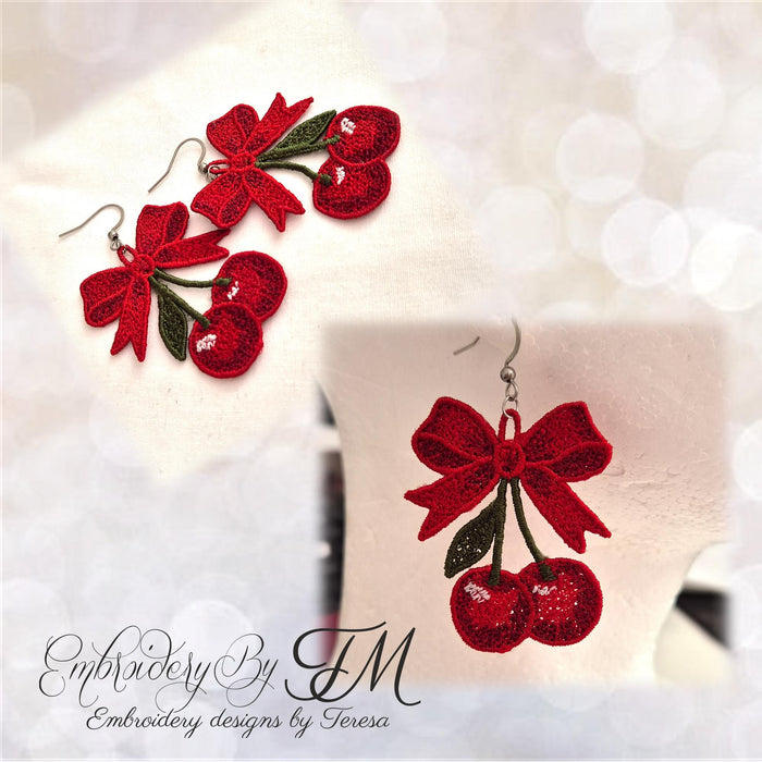 Set earrings summer TM/4x4 hoop