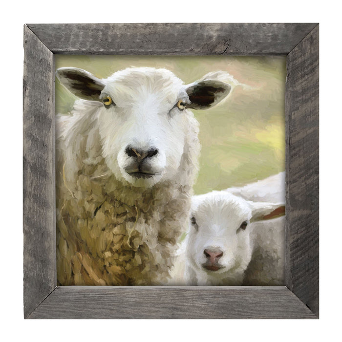 Sheep and Lamb - Framed Art