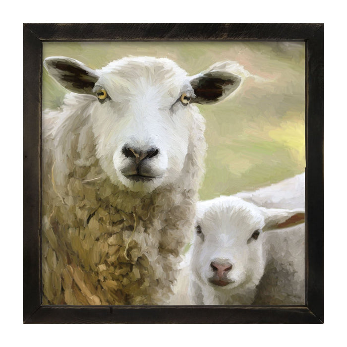 Sheep and Lamb - Framed Art