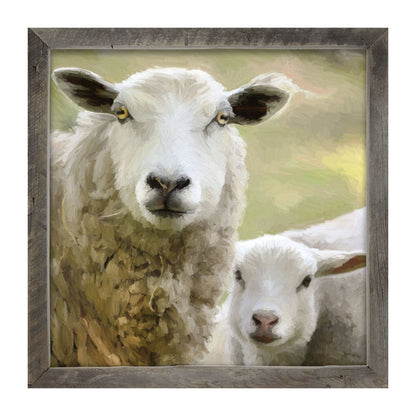 Sheep and Lamb - Framed Art