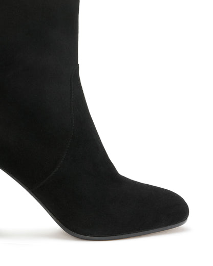 Caro Heeled Ankle Boots | BLACK SUEDE