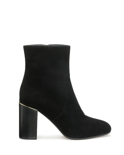 Caro Heeled Ankle Boots | BLACK SUEDE