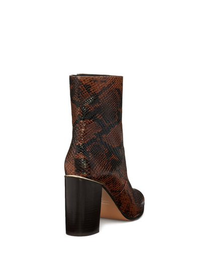 Caro Heeled Ankle Boots | BROWN SNAKE