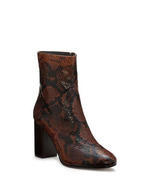 Caro Heeled Ankle Boots | BROWN SNAKE