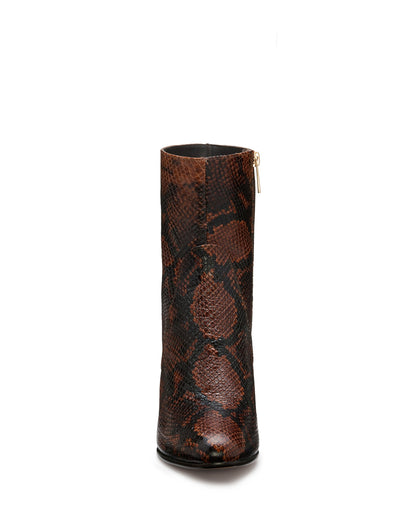 Caro Heeled Ankle Boots | BROWN SNAKE