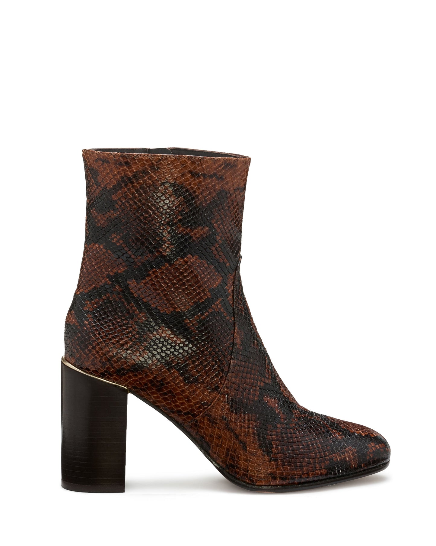 Caro Heeled Ankle Boots | BROWN SNAKE